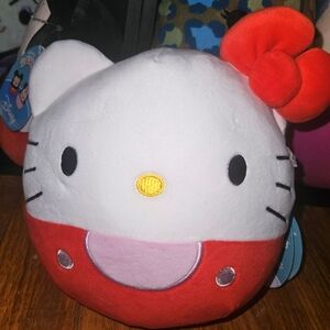 NWT Sanrio Hello Kitty Squishmallows White & Red 8"